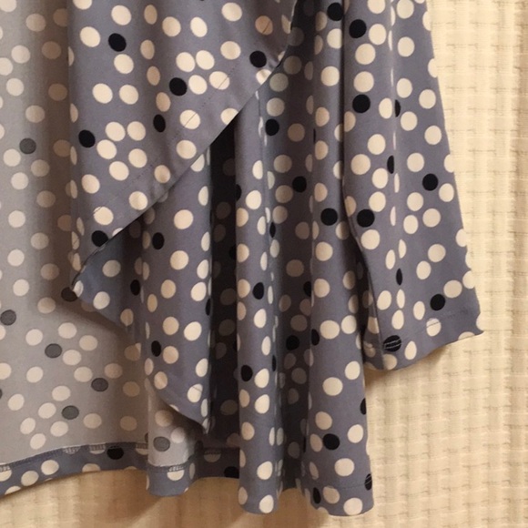 Ellen Tracy Jacket women's size medium Blue White Circles coverup topper‎ - Picture 7 of 15